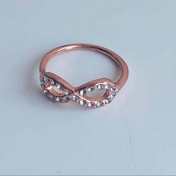 Rose Gold Tone Infinity Ring Size 6.5 - Picture 4 of 5